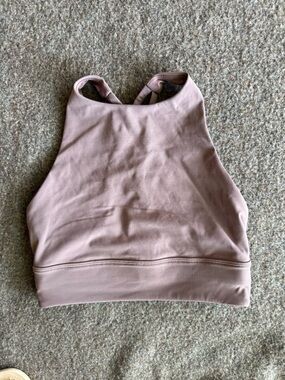 lululemon athletica Mauve High-Neck Sports Bra